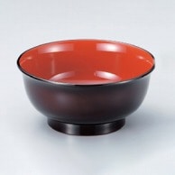 若泉漆器 5.3寸美里丼椀　溜内朱  W-8-96 1個（ご注文単位1個）【直送品】