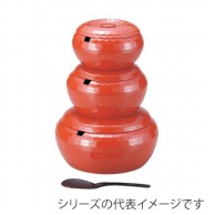 若泉漆器 亀甲飯器　朱　2人用　平付  W-9-17 1個（ご注文単位1個）【直送品】