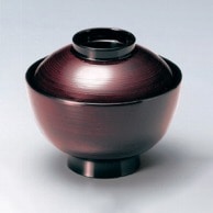 若泉漆器 新越前椀　溜刷毛目  W-9-87 1個（ご注文単位1個）【直送品】