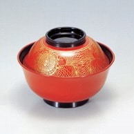 若泉漆器 4寸羽反吸椀　朱金蘭S・H塗  1-175-11 1個（ご注文単位1個）【直送品】