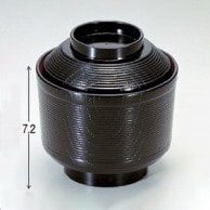 若泉漆器 千筋欅小吸椀　黒内朱  1-179-15 1個（ご注文単位1個）【直送品】