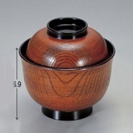 若泉漆器 姫小吸椀　栃  1-180-14 1個（ご注文単位1個）【直送品】