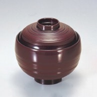 若泉漆器 卵型吸椀　溜  1-181-7 1個（ご注文単位1個）【直送品】