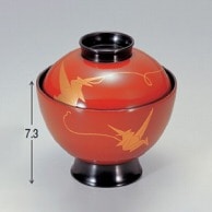 若泉漆器 小丸吸椀　鶴  1-183-8 1個（ご注文単位1個）【直送品】