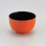 若泉漆器 小町丼　朱内黒  1-192-1 1個（ご注文単位1個）【直送品】