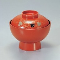 若泉漆器 保温吸椀　朱波千鳥  1-193-4 1個（ご注文単位1個）【直送品】