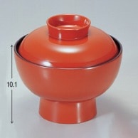 若泉漆器 高仙上丼　朱  1-218-1 1個（ご注文単位1個）【直送品】