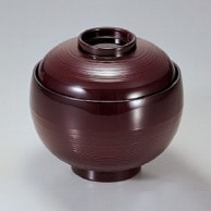 若泉漆器 卵型丼椀　溜  1-218-9 1個（ご注文単位1個）【直送品】