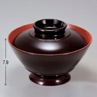 若泉漆器 三笠丼　溜内朱  1-219-10 1個（ご注文単位1個）【直送品】