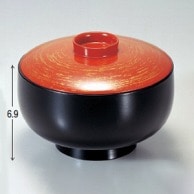 若泉漆器 百万石飯器　金かすみ内黒塗  1-226-8 1個（ご注文単位1個）【直送品】