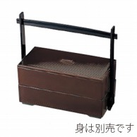 若泉漆器 お好み千筋弁当　蓋　溜内黒塗  1-387-4 1個（ご注文単位1個）【直送品】