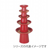 若泉漆器 7寸　高盃台　朱天金 （目皿別売） 1-706-19 1個（ご注文単位1個）【直送品】