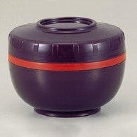 若泉漆器 保温飯器・汁器バイオレット色キャップ式 H-500 1-942-10 1個（ご注文単位1個）【直送品】