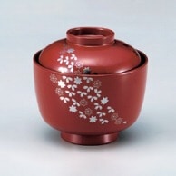 若泉漆器 3.1寸日野小吸椀　朱春秋S・H塗  W-10-20 1個（ご注文単位1個）【直送品】