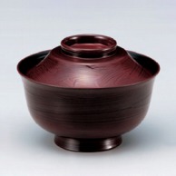 若泉漆器 富士羽反椀　古代朱刷毛目S・H塗  W-10-85 1個（ご注文単位1個）【直送品】