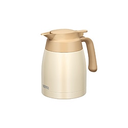 サーモス　THERMOS ステンレスポット1.0L　TTB-1001-CRW（クリームホワイト）  ｸﾘｰﾑﾎﾜｲﾄ TTB-1001-CRW ［蒸気レス/蒸気セーブ機能なし］ 1個（ご注文単位1個）【直送品】