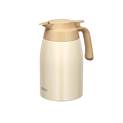 サーモス　THERMOS ステンレスポット1.5L　TTB-1501-CRW（クリームホワイト）  ｸﾘｰﾑﾎﾜｲﾄ TTB-1501-CRW ［蒸気レス/蒸気セーブ機能なし］ 1個（ご注文単位1個）【直送品】