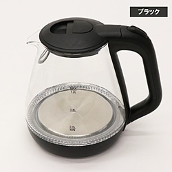 ヒロコーポレーション　HIRO　CORPORATION ガラスケトル【HKG-012-BK】    ［1.2L］ 1個（ご注文単位1個）【直送品】