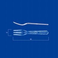 アサヒ徳島 プラスチックフォーク　#90　透明　バラ 100本入  100個/袋（ご注文単位1袋）【直送品】