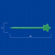 アサヒ徳島 星型ピックス　#80　グリーン　バラ 1000本入  1000本/袋（ご注文単位1袋）【直送品】