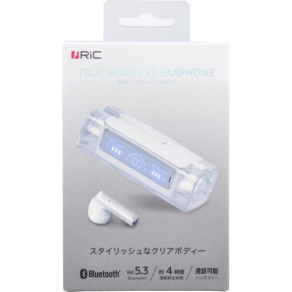 エール　RiC 完全ワイヤレスイヤホン ホワイト BT0031WH　1個（ご注文単位1個）【直送品】