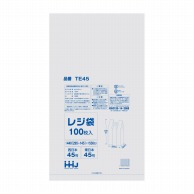 ハウスホールドジャパン レジ袋　45号　TE45 白 100枚入 1冊（ご注文単位30冊）【直送品】