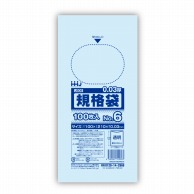 ハウスホールドジャパン ポリ規格袋　0.03mm厚 6号 JS06　透明 1冊（ご注文単位160冊）【直送品】