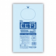 ハウスホールドジャパン ポリ規格袋　0.02mm厚 9号 JT09　透明 1冊（ご注文単位160冊）【直送品】