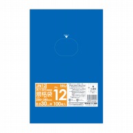 ハウスホールドジャパン 規格袋　12号　JN12 青半透明　0.03 100枚入 1束（ご注文単位40束）【直送品】