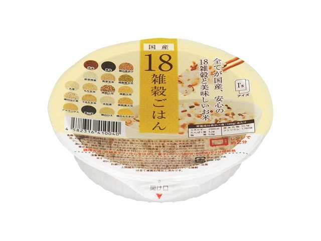 アイズ国産18雑穀ごはん160g※軽（ご注文単位6個）【直送品】