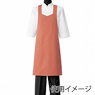 セブンユニフォーム 制菌胸当エプロン　男女兼用 フリーサイズ　ブリック CT2515-3　1枚（ご注文単位1枚）【直送品】