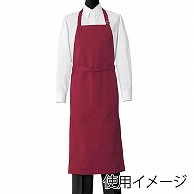 セブンユニフォーム 胸当エプロン　男女兼用 フリーサイズ　ワイン CT2517-2　1枚（ご注文単位1枚）【直送品】