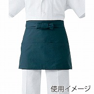 セブンユニフォーム ショートエプロン　男女兼用 フリーサイズ　墨黒 ET3452-1　1枚（ご注文単位1枚）【直送品】