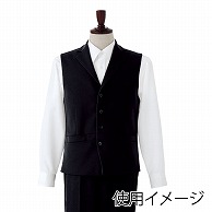 セブンユニフォーム ベスト　男性用 S　ブラック CJ4312-9　1枚（ご注文単位1枚）【直送品】