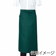 セブンユニフォーム 塩素ガードソムリエエプロン　男女兼用 フリーサイズ　グリーン CT2564-4　1枚（ご注文単位1枚）【直送品】