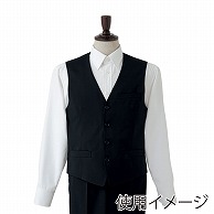 セブンユニフォーム ベスト　男性用 LL　ブラック CJ4317-9　1枚（ご注文単位1枚）【直送品】