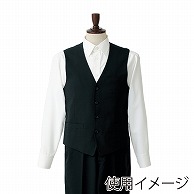 セブンユニフォーム ベスト　男性用 M　ブラック CJ4323-9　1枚（ご注文単位1枚）【直送品】