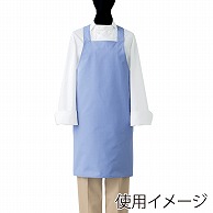 セブンユニフォーム 制菌胸当エプロン　男女兼用 M　ライトブルー CT2378-1　1枚（ご注文単位1枚）【直送品】