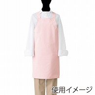 セブンユニフォーム 制菌胸当エプロン　男女兼用 M　ライトピンク CT2378-2　1枚（ご注文単位1枚）【直送品】