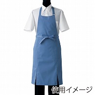 セブンユニフォーム ナノ胸当エプロン　男女兼用 フリーサイズ　サックス CT2377-1　1枚（ご注文単位1枚）【直送品】