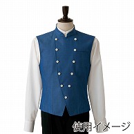 セブンユニフォーム ベスト　男性用 M　インディゴ DJ2624-1　1枚（ご注文単位1枚）【直送品】