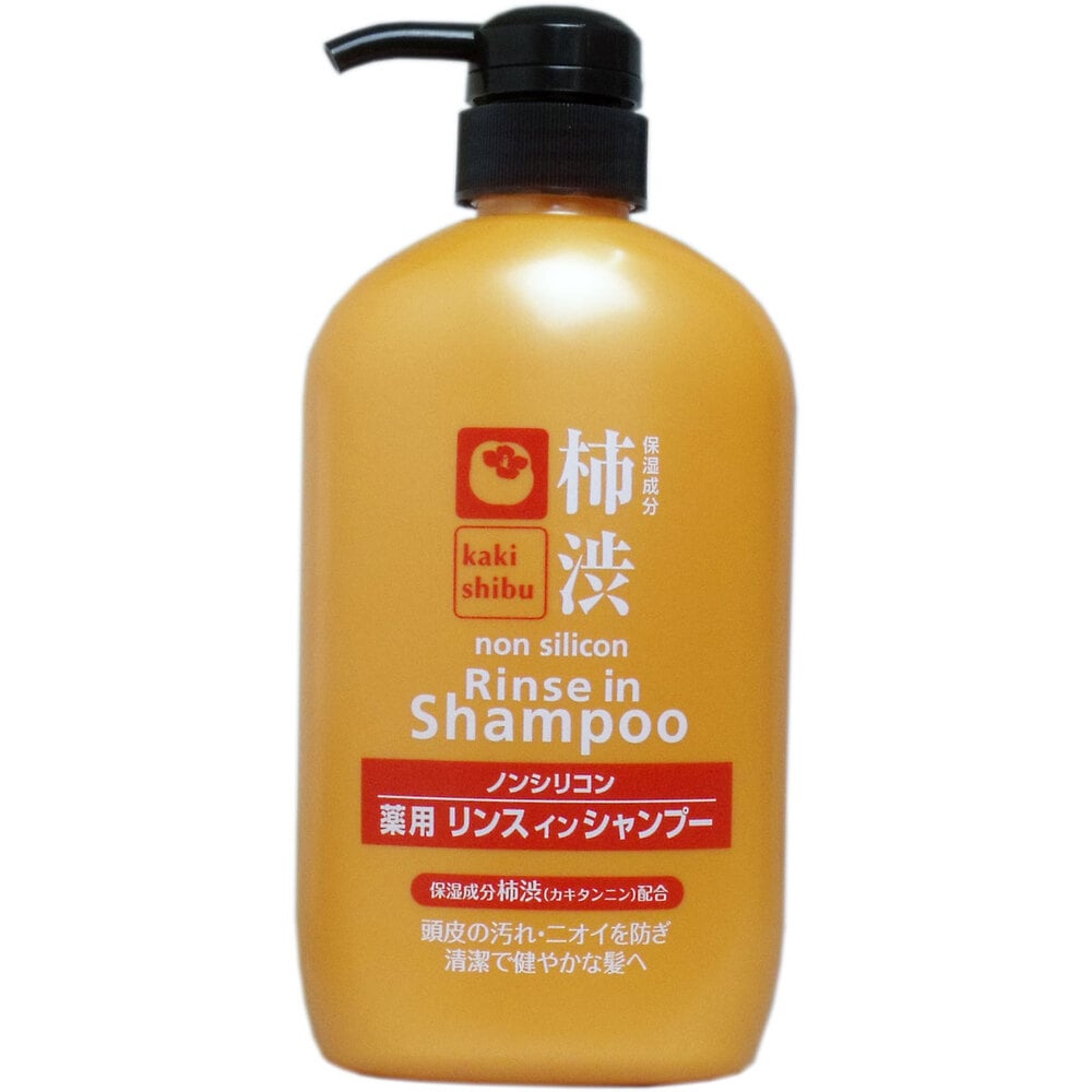 TKコーポレーション　柿渋 ノンシリコン 薬用リンスインシャンプー 600mL　1個（ご注文単位1個）【直送品】