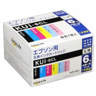 ワールドビジネスサプライ エプソン用互換インクカートリッジ　ルナライフ KUI　6本セット LN　EP　KUI／6P 1個（ご注文単位1個）【直送品】