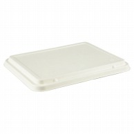 弁当容器　WB麦バガス弁当　共蓋 27-21F 白色 50枚/袋（ご注文単位6袋）【直送品】