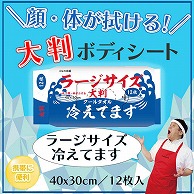 iiもの本舗 大判クールタオル　ラージサイズ　冷えてます 大判　40×30cm 12枚入 1個（ご注文単位1個）【直送品】