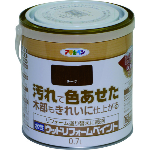 トラスコ中山 アサヒペン 水性ウッドリフォームペイント 0.7L チーク（ご注文単位1缶）【直送品】