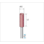 トラスコ中山 ナカニシ パワーポリッシャー(1Pk(袋)＝10本)粒度80 レッド 外径6mm（ご注文単位1パック）【直送品】