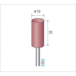 トラスコ中山 ナカニシ パワーポリッシャー(1Pk(袋)＝10本)粒度80 レッド外径10mm　476-6962（ご注文単位1パック）【直送品】