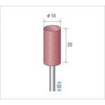 トラスコ中山 ナカニシ パワーポリッシャー(1Pk(袋)＝10本入)粒度120 ダークグリーン 外径10mm　476-6971（ご注文単位1パック）【直送品】