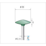 トラスコ中山 ナカニシ グリーンポリッシャー (1Pk(袋)＝10本入) #320　476-7314（ご注文単位1パック）【直送品】
